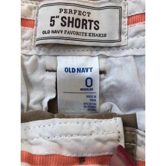 Old Navy Low Rise Perfect 5 Inch Shorts - Size O regular -Tan color . - Picture 2 of 5